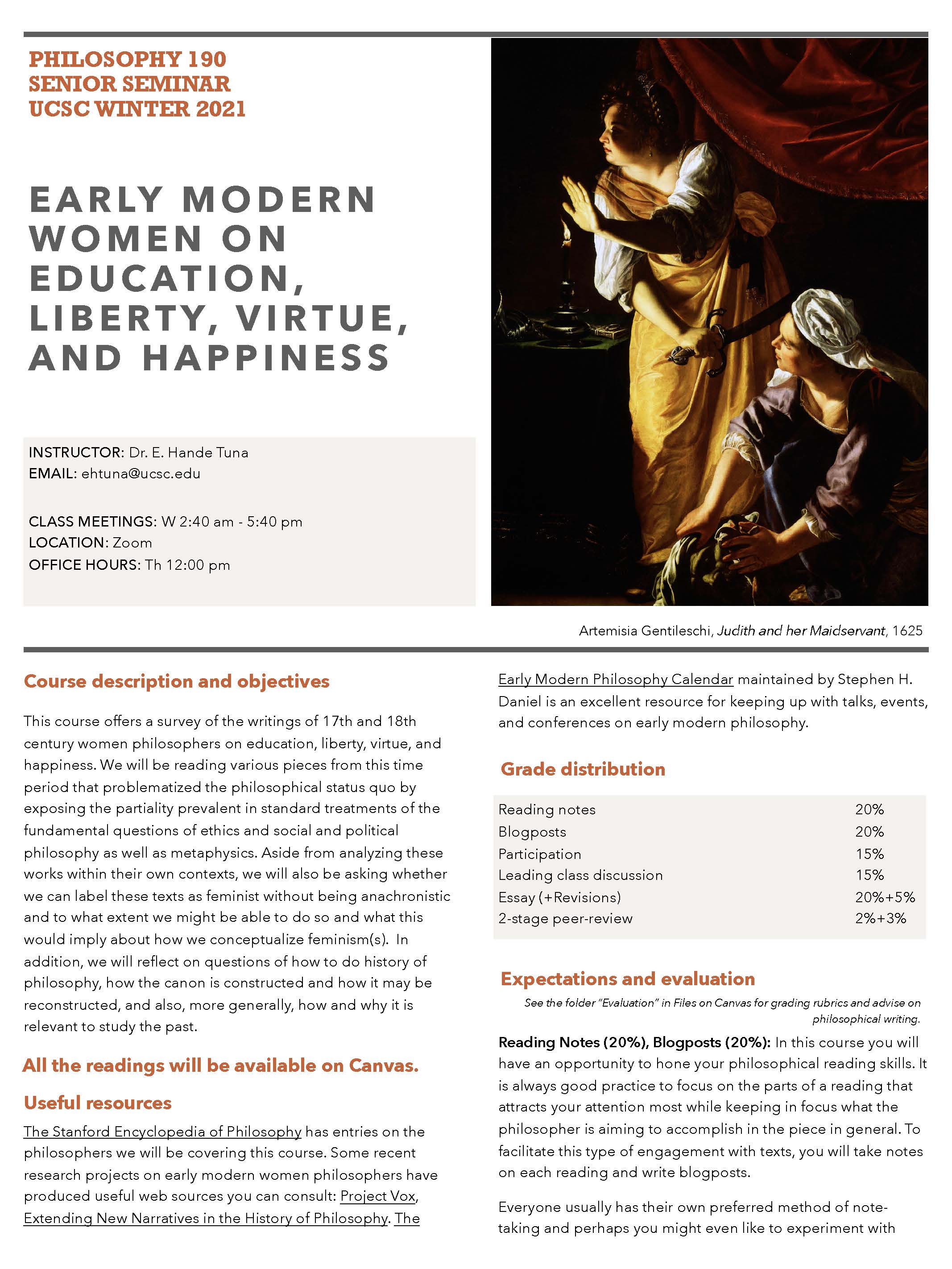 Syllabus PHIL 190 Spring 2021 cover